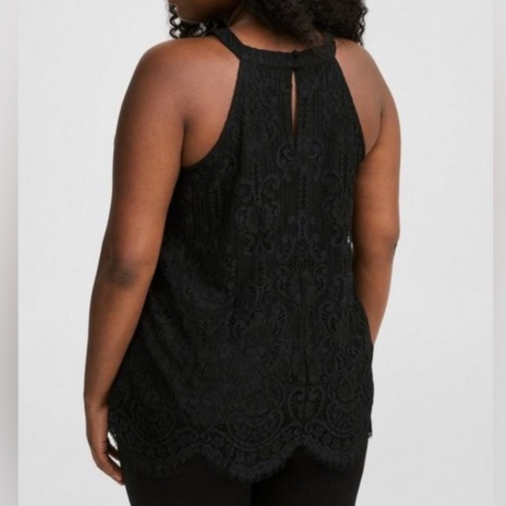 Torrid Black Lace Goddess Mock Neck Top Size 3 / 3X Whimsigoth Romantic Feminine - Picture 3 of 16